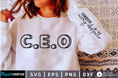 ceo, Motivational Sleeve Svg Design SVG Regulrcrative 