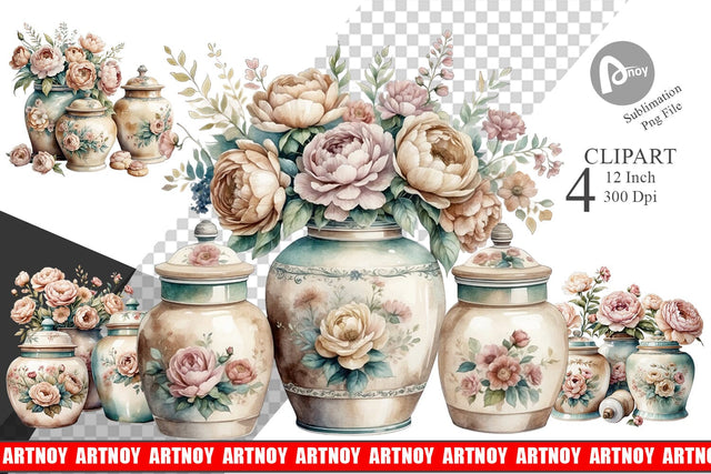Ceramic Cookie Jar Clipart Sublimation artnoy 