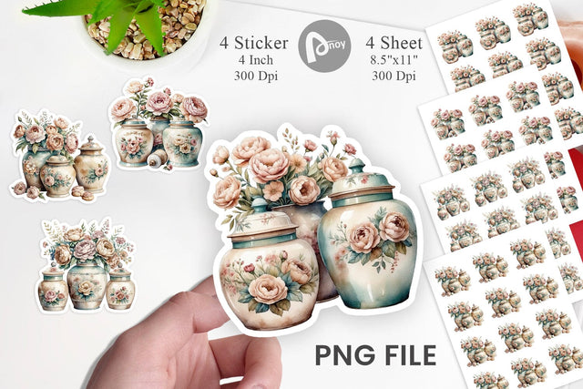 Ceramic Cookie Jar Sticker Sublimation artnoy 