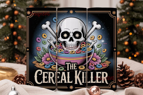 Cereal Killer 20oz Tumbler Wrap Sublimation DesignSVG 