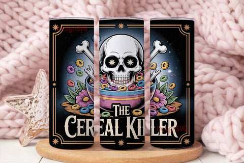 Cereal Killer 20oz Tumbler Wrap Sublimation DesignSVG 