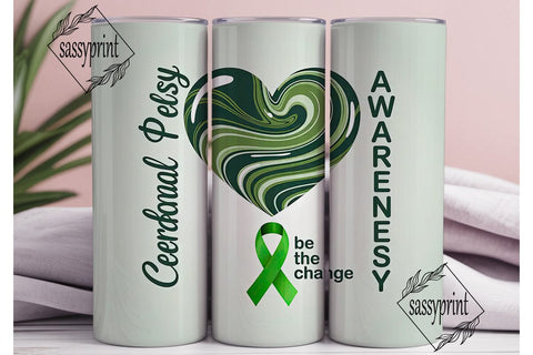 Cerebral Palsy Awareness Tumbler Wrap Sublimation sassyprint 