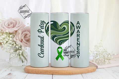 Cerebral Palsy Awareness Tumbler Wrap Sublimation sassyprint 