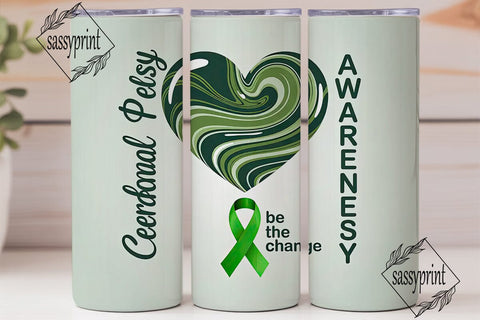 Cerebral Palsy Awareness Tumbler Wrap Sublimation sassyprint 