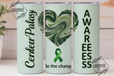 Cerebral Palsy Awareness Tumbler Wrap Sublimation sassyprint 