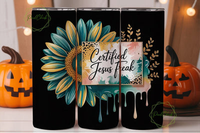 Certified Jesus Freak 20oz Tumbler Sublimation PixelChick 