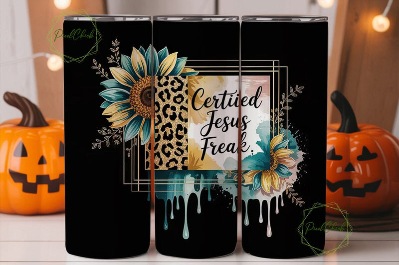 Certified Jesus Freak 20oz Tumbler Sublimation PixelChick 