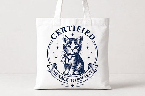 Certified Menace To Society Cat PNG Funny Cat Lover Digital Download SVG BillahCrafts 