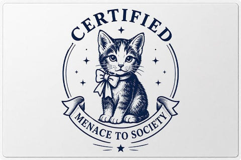 Certified Menace To Society Cat PNG Funny Cat Lover Digital Download SVG BillahCrafts 
