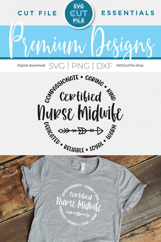 Certified Nurse Midwife svg for Crafters SVG SVG Cut File 