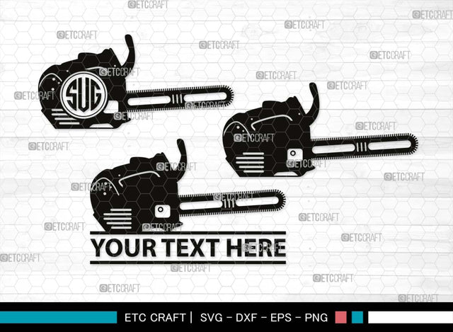 Chainsaw Monogram, Chainsaw Silhouette, Chainsaw SVG, Lumberjack Svg, Logging Svg, Wood Cutter Svg, Chainsaw Wood Svg, SB00520 SVG ETC Craft 