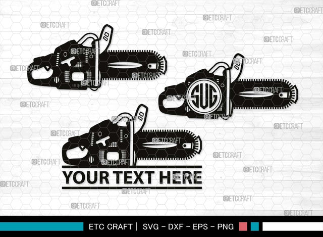 Chainsaw Monogram, Chainsaw Silhouette, Chainsaw SVG, Lumberjack Svg, Logging Svg, Wood Cutter Svg, Chainsaw Wood Svg, SB00520 SVG ETC Craft 
