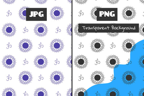 Chakra Seamless Patterns JPG PNG EPS Digital Pattern Rin Green 