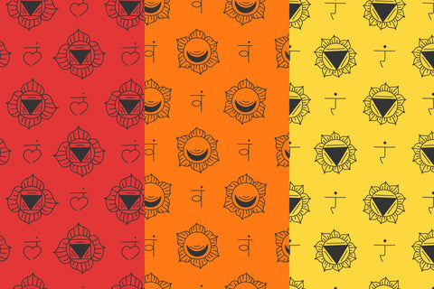 Chakra Seamless Patterns JPG PNG EPS Digital Pattern Rin Green 