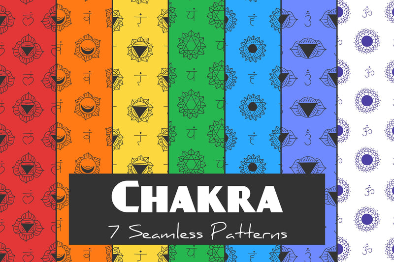 Chakra Seamless Patterns JPG PNG EPS Digital Pattern Rin Green 