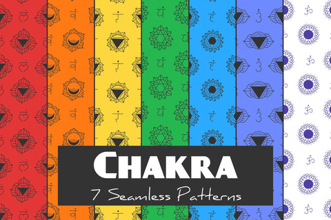 Chakra Seamless Patterns JPG PNG EPS Digital Pattern Rin Green 