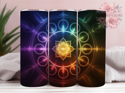 Chakra Yoga Spiritual Healing Tumbler Wrap, Sublimation Design, Chakra Yoga Wrap, Meditation Tumbler, Spiritual Healing Design, 20Oz Tumbler, Digital Download Sublimation Li Zamperini 