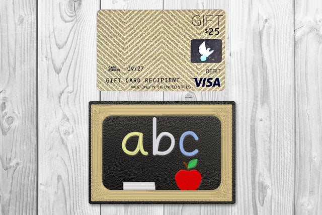 Chalkboard Gift Card Holder ITH Applique Embroidery Embroidery/Applique DESIGNS Risa Rocks It 