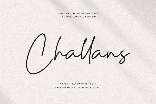 Challans Stylish Handwritten Font Heinzel Studio 