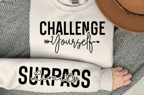 Challenge Yourself Sleeve SVG Design, Motivational Sleeve SVG SVG Regulrcrative 