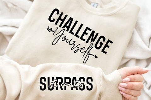 Challenge Yourself Sleeve SVG Design, Motivational Sleeve SVG SVG Regulrcrative 