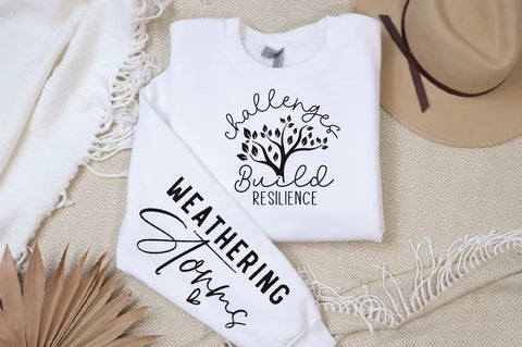 Challenges Build Resilience Sleeve SVG Design, Inspirational sleeve SVG, Motivational Sleeve SVG Design, Positive Sleeve SVG SVG Regulrcrative 