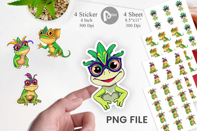 Chameleon Mardi Gras Sublimation artnoy 