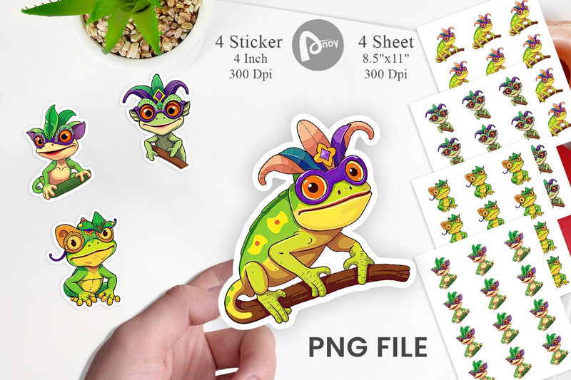 Chameleon Mardi Gras Sublimation artnoy 