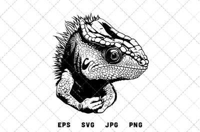 Chameleon Mascot Graphics - JPG, SVG, PNG, EPS - Digital Download with Commercial License for Cricut, Silhouette, Scan N Cut Crafting SVG Loveleen Kaur 