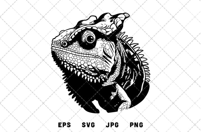 Chameleon Mascot Graphics - JPG, SVG, PNG, EPS - Digital Download with Commercial License for Cricut, Silhouette, Scan N Cut Crafting SVG Loveleen Kaur 