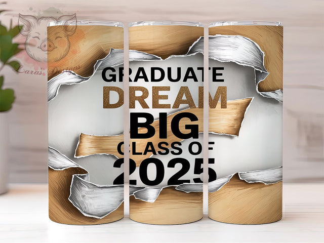 Champagne Class of 2025 Tumbler Wrap, Class of 2025, Graduation Tumbler, Minimalist Graduation, 20oz Tumbler Wrap, Sublimation Design, Graduation Gift Sublimation Lara' s Designs 