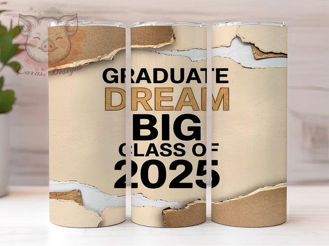 Champagne Class of 2025 Tumbler Wrap, Class of 2025, Graduation Tumbler, Minimalist Graduation, 20oz Tumbler Wrap, Sublimation Design, Graduation Gift Sublimation Lara' s Designs 