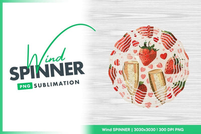 Champagne Glasses and Strawberries with Hearts Pattern on White Background Sublimation Regulrcrative 