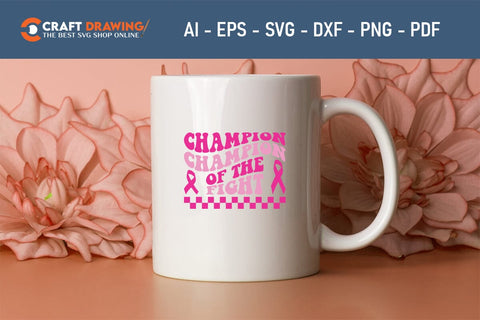 Champion Of The Fight Breast Cancer SVG, Pink Awareness Ribbon Svg, Heal Cancer Svg, Cancer Awareness Svg, Fight Cancer Svg, Cancer, Svg Files For Cricut SVG Debashish Barman 