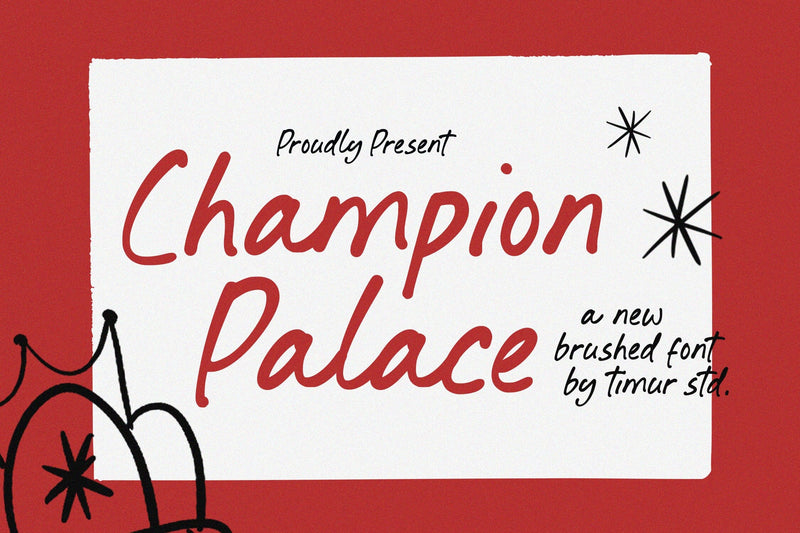 Champion Palace - Brushed Font Font Timur type 