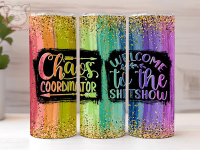 Chaos Coordinator 20oz Tumbler Png, Straight & Tapered Tumbler Png, Mother's Day Tumbler Png, Digital Download PNG Sublimation Lara' s Designs 