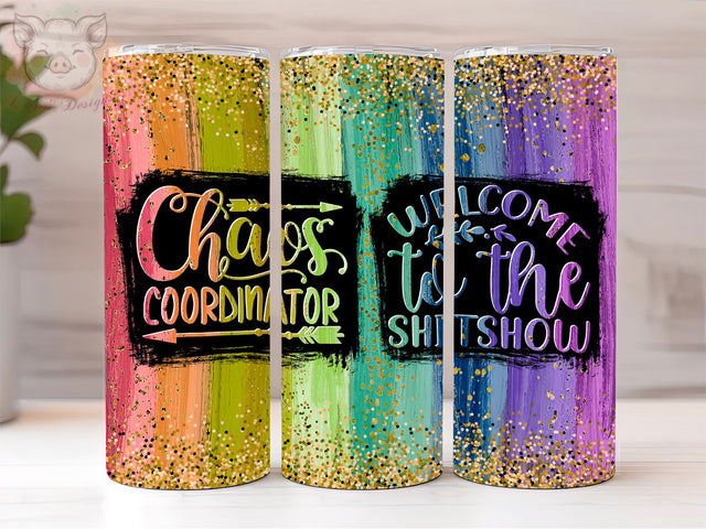 Chaos Coordinator 20oz Tumbler Png, Straight & Tapered Tumbler Png, Mother's Day Tumbler Png, Digital Download PNG Sublimation Lara' s Designs 