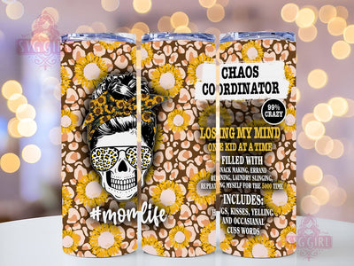 Chaos Coordinator 20oz Tumbler Wrap Sublimation Design, Mom collectibles, Coordinator accessories Tumbler, Straight Tapered Tumbler Wrap, Tumbler Png, Instant Digital Download Sublimation SvggirlplusArt 