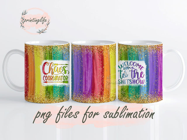Chaos coordinator Mug Wrap Design, Instant Digital Design Download Mug Wrap Design, Mug Design PNG Sublimation PrintingLife 