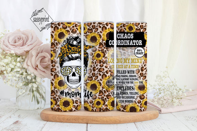 Chaos Coordinator Tumbler for Mom, Mom collectibles, Coordinator accessories, Design Straight & Tapered Tumbler PNG, Digital Download Sublimation sassyprint 