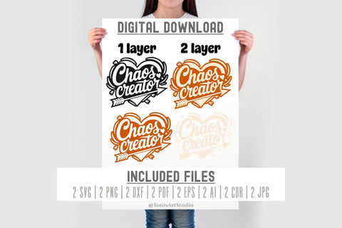 Chaos Creator SVG | Funny Toddler Shirt Design | Kids SVG SVG TonisArtStudio 