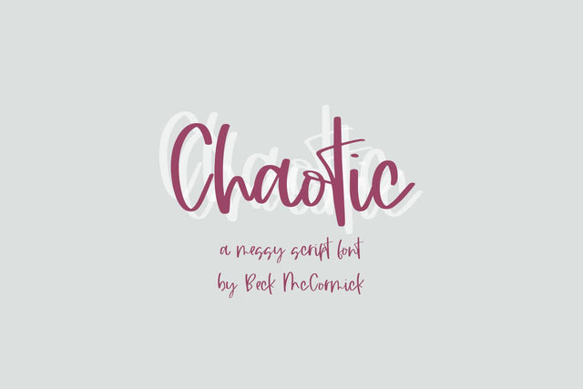 Chaotic Script Font Beck McCormick 