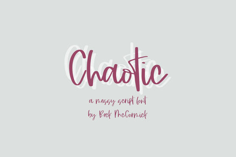 Chaotic Script Font Beck McCormick 