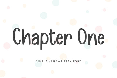 Chapter One Font Abo Daniel Studio 