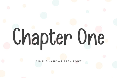 Chapter One Font Abo Daniel Studio 