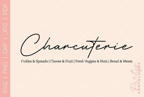 Charcuterie Board SVG | Cheese Board SVG SVG Partypantaloons 