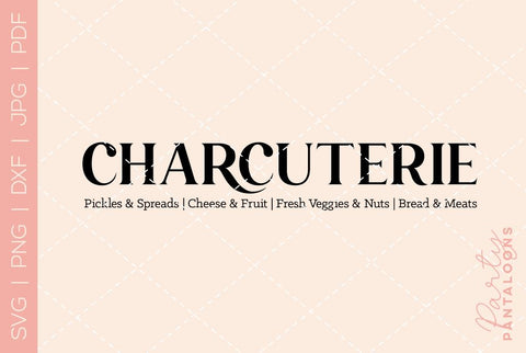 Charcuterie Board SVG | Cheese Board SVG SVG Partypantaloons 