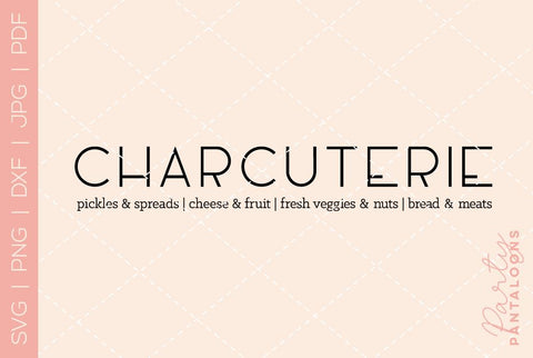 Charcuterie Board SVG | Cheese Board SVG SVG Partypantaloons 