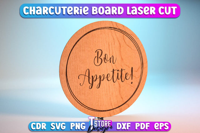 Charcutier Board | Cutting Board Laser Cut | Kitchen SVG | Home Design | CNC File SVG The T Store Design 