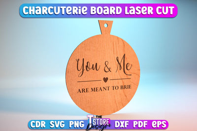 Charcutier Board | Cutting Board Laser Cut | Kitchen SVG | Home Design | CNC File SVG The T Store Design 